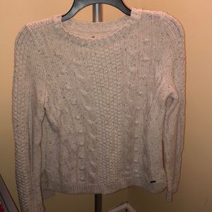 Hollister Cream Woven Sweater